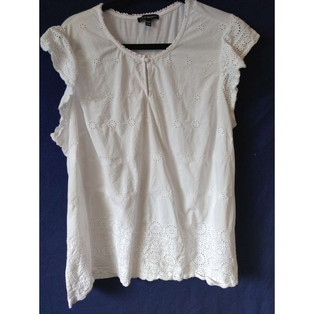 Women's Eyelet Embroidered Tunic Top Size 18/20 Romantic‎  Cottage Boho Coastal
